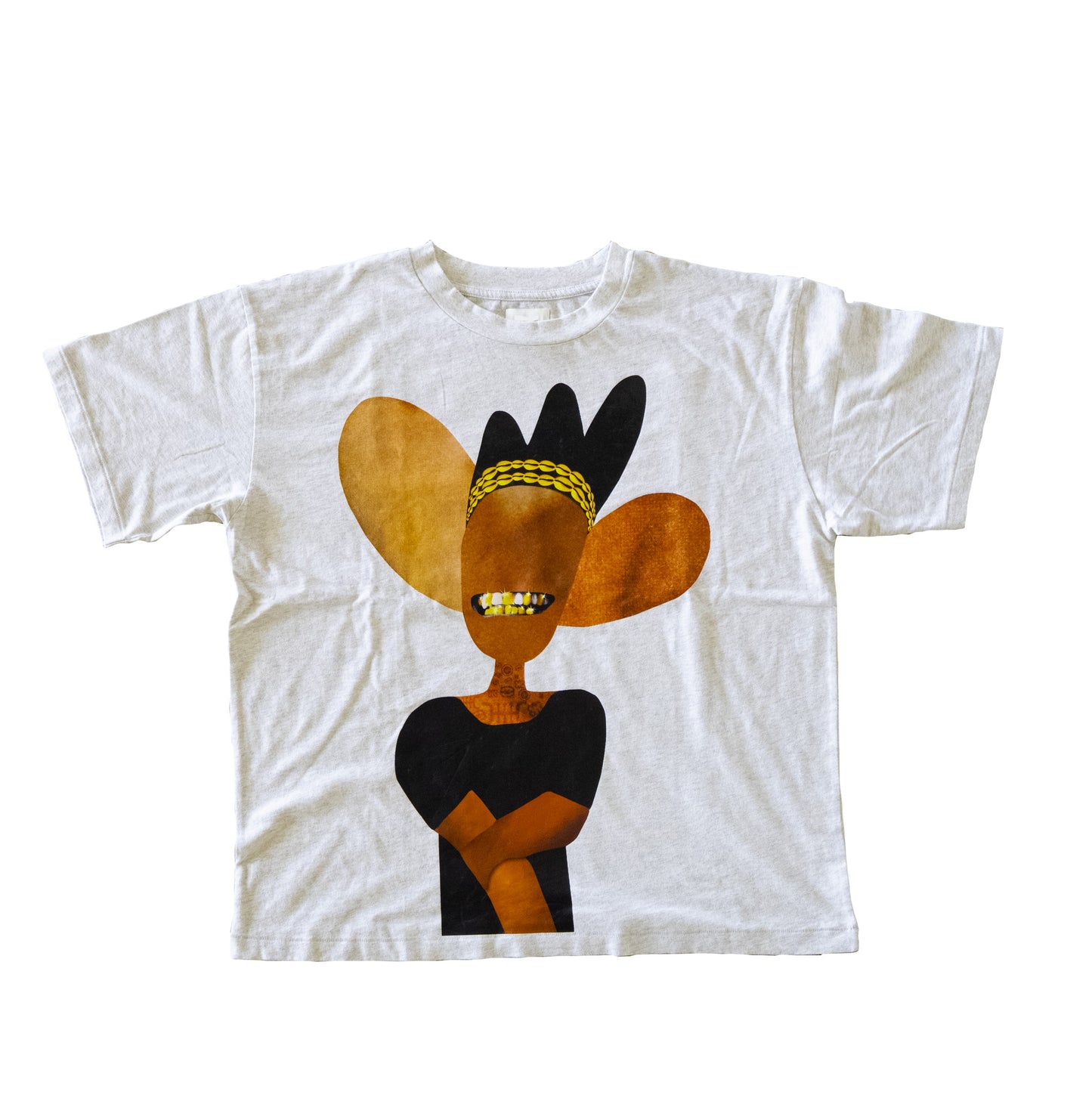 HEAR BOXY CROP TEE (HEATHER GREY)