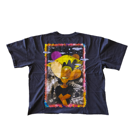 HEAR BOXY CROP TEE (BLACK)