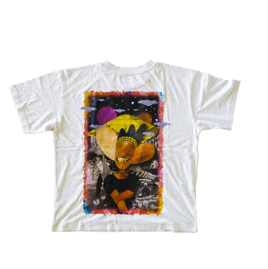 HEAR BOXY CROP TEE (HEATHER GREY)